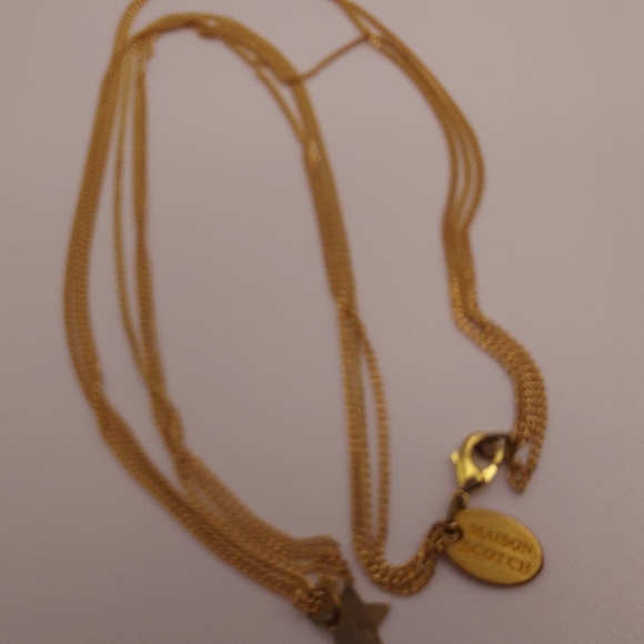 Vintage Maison Scotch Beautiful Goldtone 3 Strand Necklace. - Picture 3 of 11